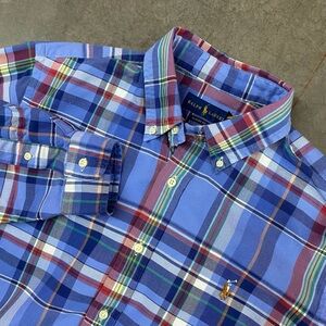 Ralph Lauren Classic Fit Oxford Plaid Button Down Shirt Multicolor Men’s L